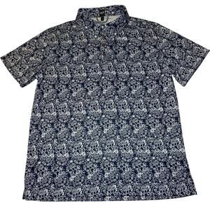 QED Style Men's Blue Golf Polo Shirt - Size Large